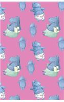 Journal Notebook Cute Hippos Pattern: Blank Journal To Write In, Unlined For Journaling, Writing, Planning and Doodling, For Women, Men, Kids, 160 Pages, Easy To Carry Size(82 Plain Journal)