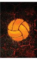 Monogram Volleyball Notebook: Blank Journal Diary Log(68 Monogram Fire 150 Lined)