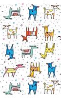 Journal Notebook For Dog Lovers, Happy Dogs Pattern 1: Blank Journal To Write In, Unlined For Journaling, Writing, Planning and Doodling, For Women, Men, Kids, 160 Pages, Easy To Carry Size.(86 Wagworthy Plain)