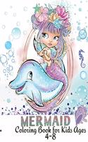 Mermaid Coloring Book for Kids Ages 4-8