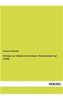 Beiträge zur religiösen Psychologie: Psychobiologie und Gefühl