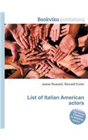 List of Italian American Actors