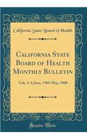 California State Board of Health Monthly Bulletin: Vols. 1-3; June, 1905-May, 1908 (Classic Reprint)