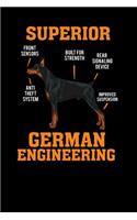 Superior German Engineering: 120 Pages I 6x9 I Karo I Funny Doberman & Pinscher Dog Gifts