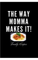 The Way Momma Makes It! - Family Recipes