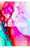 Aquarius: 6x9 journal: creative Birthday Gift for Aquarius zodiac astrology sun sign: January 21 - February 19