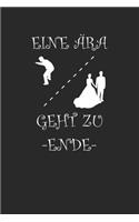 Eine Ära geht zu Ende: A5 Notizbuch Demi Raster / Karo / Kariert 120 Seiten für die Braut und Bräutigam I Geschenkidee für Hochzeit und Junggesellenabschied