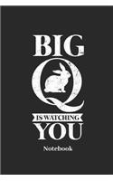 Big Q Is Watching You Notebook: Lined Journal for Conspiracy Theorist and Whistleblower Fans - Paperback, Diary Gift for Men, Women and Children