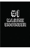 #1 Marine Engineer: Blank Lined Composition Notebook Journals to Write in