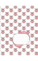 Pink Owls Notebook: Lined journal pages.