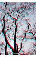 Creepy Forrest Glitche Art Sketch Book