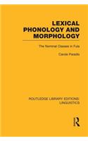 Lexical Phonology and Morphology