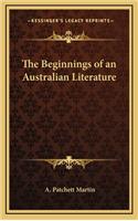 The Beginnings of an Australian Literature