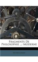 Fragments de Philosophie ...