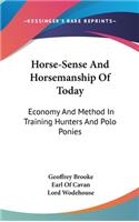 Horse-Sense And Horsemanship Of Today