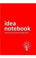 Idea Notebook Blank B5 Red Lined 8mm 140 Pages BULB