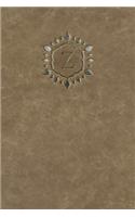 Monogram "Z" Blank Book