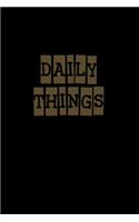 Daily Things: Lined Notebook Journal To Write In