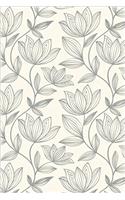 Gray Stylized Lotus Floral Journal