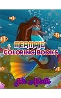 Mermaid Coloring Books For Adults: An Adult Coloring Book with Beautiful Fantasy Women Coloring Books for Adults