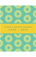 Weekly & Monthly Planner 2020 - 2021: Big Custom Planners For Keeping Busy After Retirement (Agenda & Appointment Calendar); Two Year Organizer Book (2020-2021) Customized with Dot Grid 