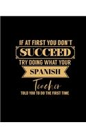 If at First You Don't Succeed Try Doing What Your Spanish Teacher Told You to Do the First Time