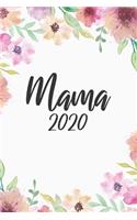 Mama 2020: Notebook Notizbuch Register Karo Kariert Journal Din A5 120 Seiten Matheheft I Schulheft I Skizzenbuch I Tagebuch I Ideenbuch I Geburt I Schwanger I