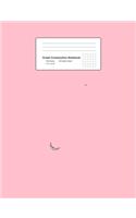 Graph Composition Notebook: Crescent Moon Night Sky Retro Moon Phase Space Lover Gift - Pink Math, Physics, Science Exercise Book - 5x5 Graph Paper - Gift For Kids, Teens, Boys