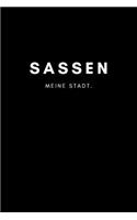 Sassen: Notizbuch A5 120 Seiten mit Punktraster - Notizbuch, Planer, Notizheft, Schreibblock, Tagebuch, Notebook für deine Stadt