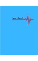 Simplistic Blue Lined Notebook 120 Pages - 8.5x11 inches