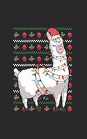Christmas Llama Santa Hat Notebook: Notebook / 6x9 Zoll / 120 dotted Pages