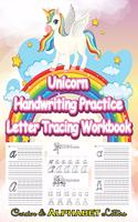 Unicorn Handwriting Practice Letter Tracing Workbook