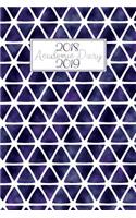 2018 - 2019 Academic Diary: Mid Year Planner 12 Month Student Journal Aug 18 - Jul 19 Horizontal Week to View Wo2p Purple Watercolour Geometric Cover