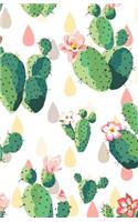 Bullet Journal: Floral Cactus Design, Notebook with 160 Dot Grid Pages