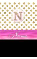 Norma: Personalized Lined Journal Diary Notebook 150 Pages, 6 X 9 (15.24 X 22.86 CM), Durable Soft Cover