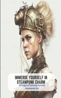 Immerse Yourself in Steampunk Charm: 50 Pages of Coloring Fun with Steampunk Girl