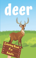 Deer Coloring Book For Adults