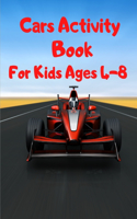 Cars Activity Book For Kids Ages 4-8