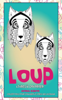 Livres à colorier - Conceptions pour soulager le stress des animaux - Animal mignon - Loup