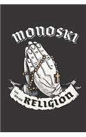 Monoski Ist Meine Religion: DIN A5 6x9 I 120 Seiten I Blanko I Notizbuch I Notizheft I Notizblock I Geschenk I Geschenkidee