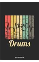 Drumset Instrument Art Graphic Notebook