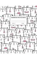 Handwriting Practice Sheets: Cute Blank Lined Paper Notebook for Writing Exercise and Cursive Worksheets - Perfect Workbook for Preschool, Kindergarten, 1st, 2nd, 3rd and 4th Gr