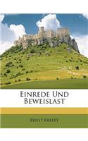 Einrede Und Beweislast: (German)