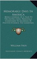 Memorable Days In America