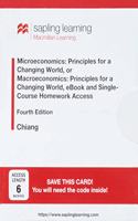 Sapling Homework and E-Book for Microeconomics: Principles for a Changing World (Single-Term Access)