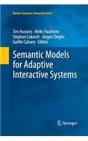 Semantic Models for Adaptive Interactive Systems