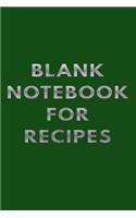 Blank Notebook For Recipes