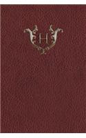 Monogram "h" Any Day Planner Notebook: (8 Monogram Red 150 Planner)