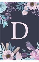 D: Monogrammed Undated Daily Planner For 100 Days - Includes To Do Lists, Appointments & Times Section, Gratitude And Health Section, Meal And Water Tr
