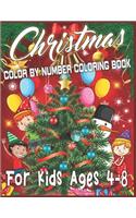 Christmas Color By Number Coloring Book For Kids Ages 4-8: color by number book for toddlers color by number coloring books for kids large print color by number christmas coloring books Christmas Color By Nu